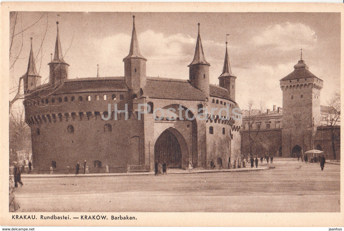 Krakau - Krakow - Rundbastei - Barbakan - 20 - old postcard - Poland - unused - JH Postcards