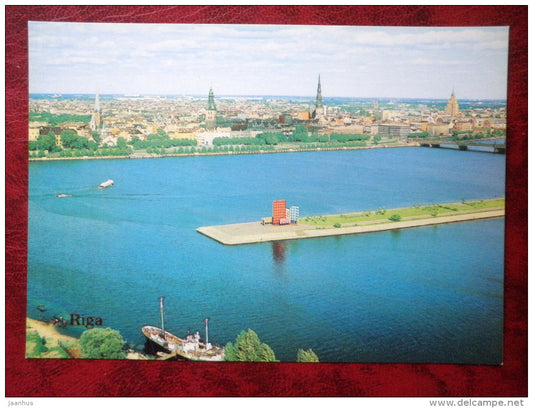 The Daugava near Riga - Riga - 1982 - Latvia USSR - unused - JH Postcards