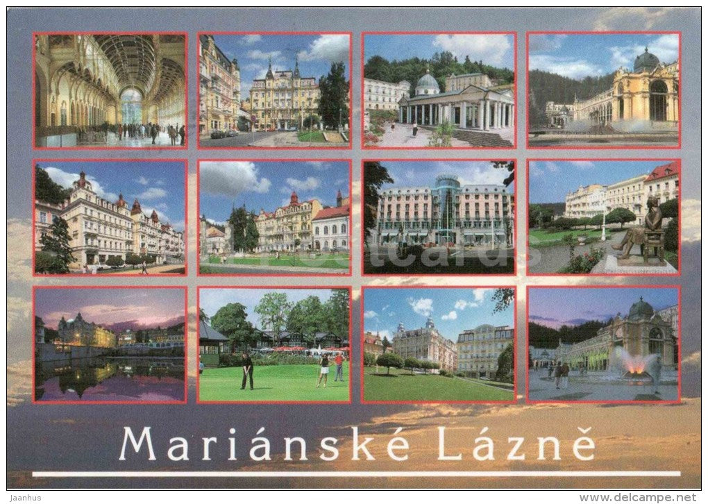 Marianske Lazne - Marienbad - spa - city views - architecture - Czech Republic - used 2000 - JH Postcards