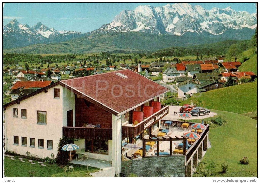 Gaststätte Karwendelhof - Wallgau , Obb. - 8102 - Germany - gelaufen - JH Postcards
