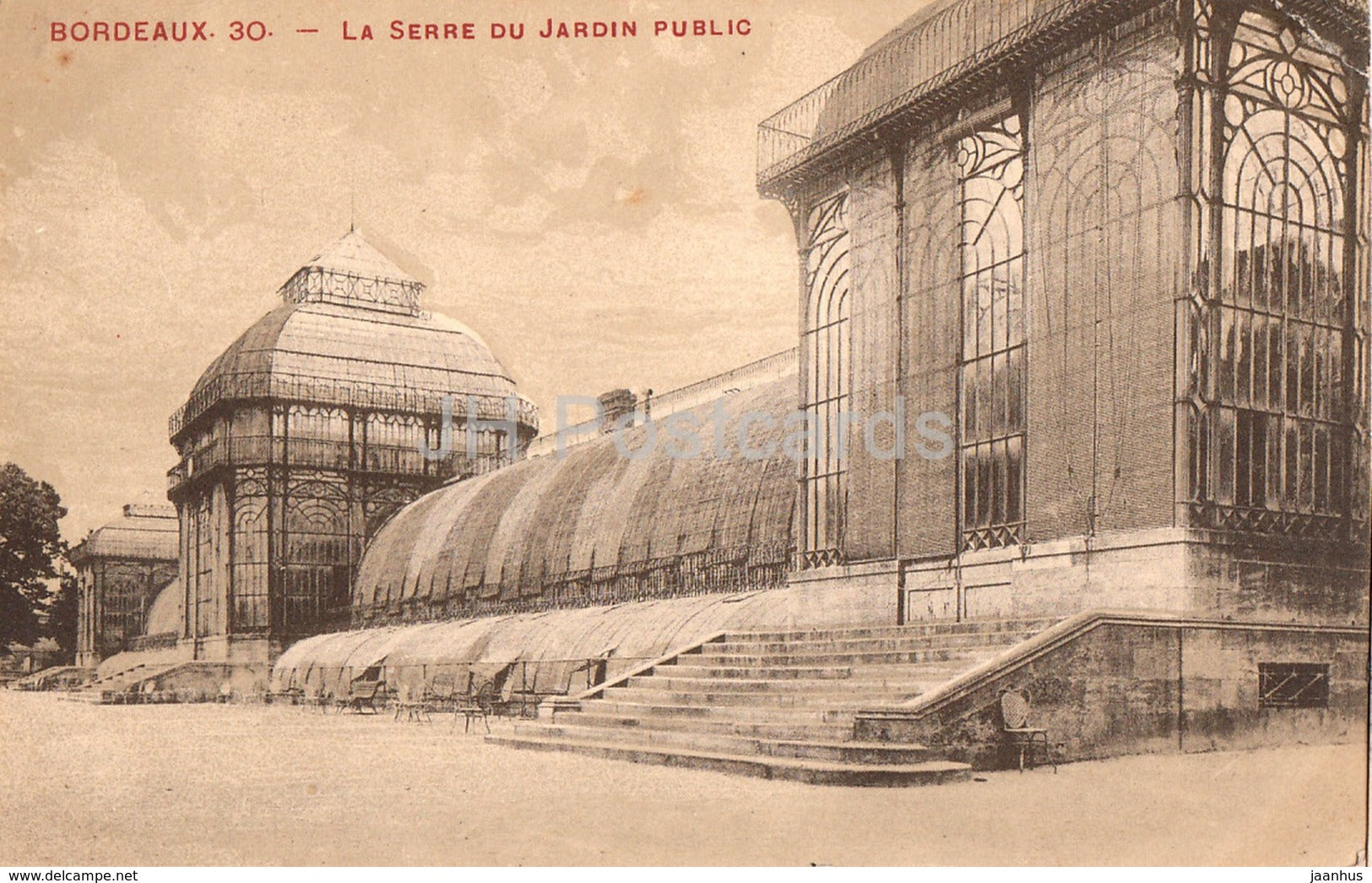 Bordeaux - La Serre du Jardin Public - 30 - old postcard - France - used - JH Postcards