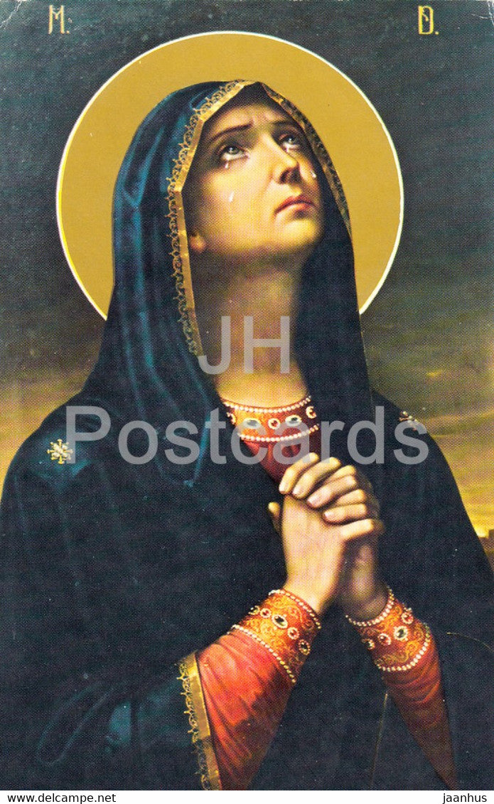 The Monastery of Sihastria - Mater Dolorosa - art - 1975 - Romania - used - JH Postcards
