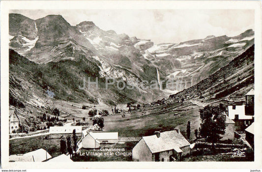Gavarnie - Le Village et le Cirque - 1 - old postcard - 1947 - France - used - JH Postcards