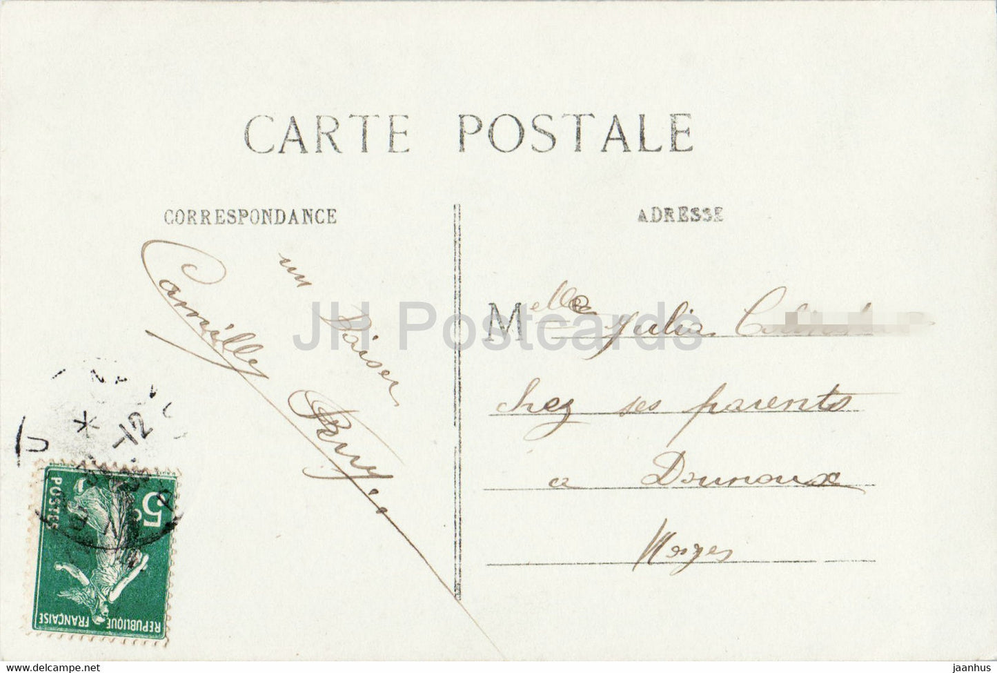 Carte de voeux Nouvel An - Bonne Annee - Meilleurs Voeux - homme - 839 - OTO - carte postale ancienne - France - occasion
