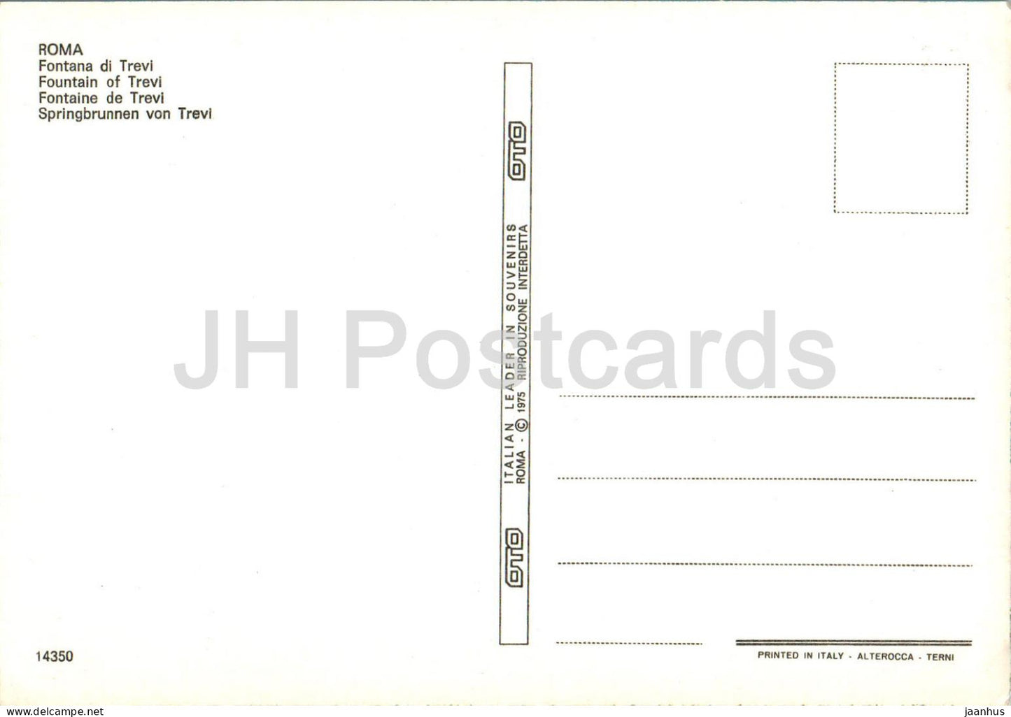 Roma - Rom - Fontana di Trevi - Trevi-Brunnen - 14350 - Italien - unbenutzt 
