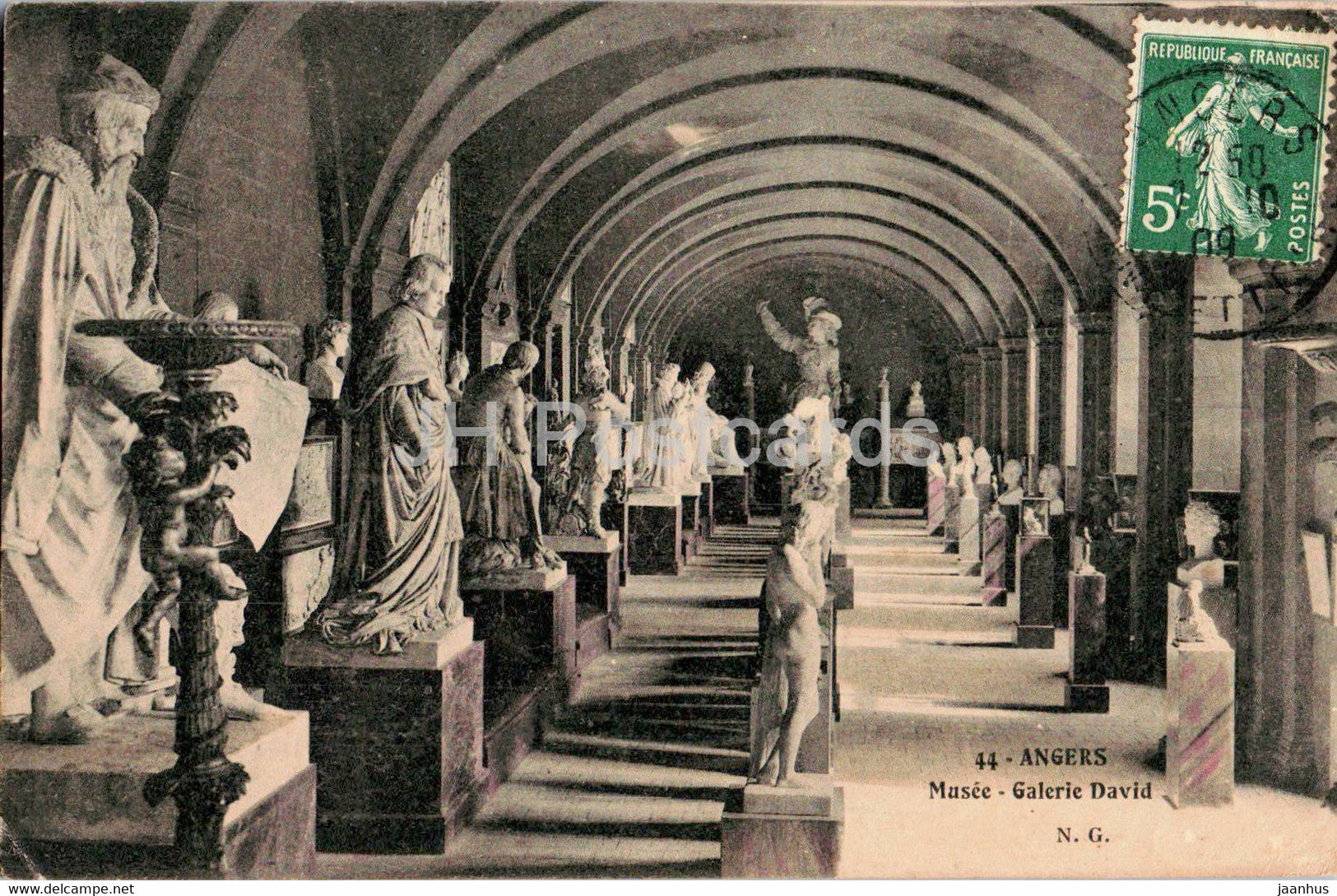 Angers - Musee - Galerie David - museum - 44 - old postcard - 1909 - France - used - JH Postcards
