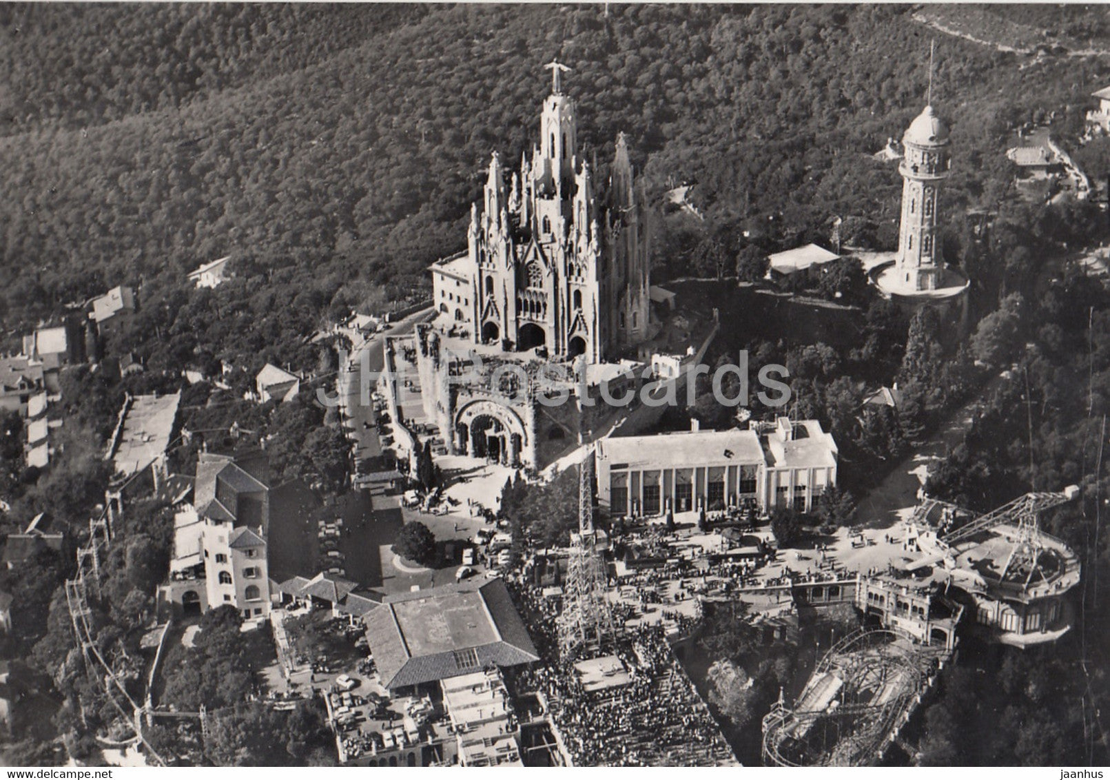 Barcelona - Tibidabo - Basilica Nacional Exp del Sagrado Corazon de Jesus - cathedral - Spain - used - JH Postcards