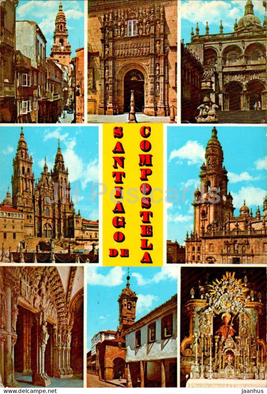 Santiago de Compostela - Bellezas de la Ciudad - Beauties of the City - cathedral - 70 - Spain - used - JH Postcards