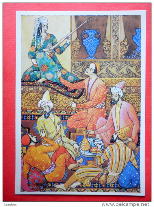 The Tale of Ala al-Din Abu Shamat - music instrument - 1001 Nights - 1987 - Russia USSR - unused - JH Postcards