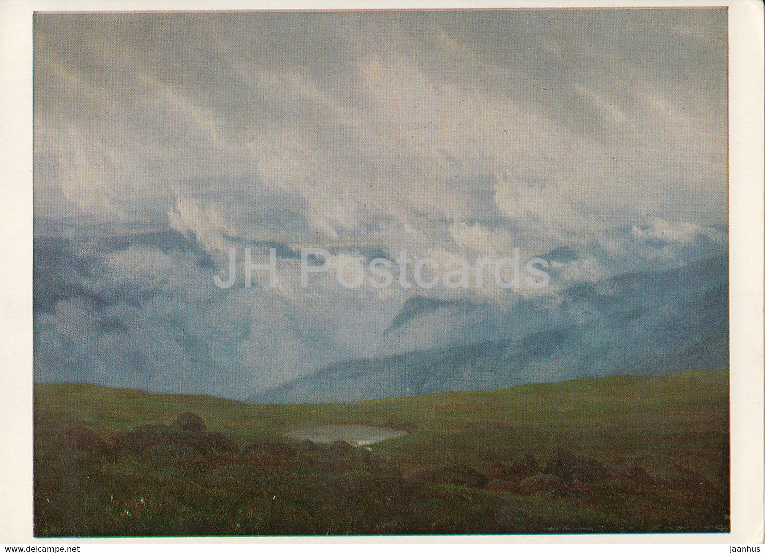 painting by Caspar David Friedrich - Ziehende Wolken - clouds - German art - Germany - unused - JH Postcards