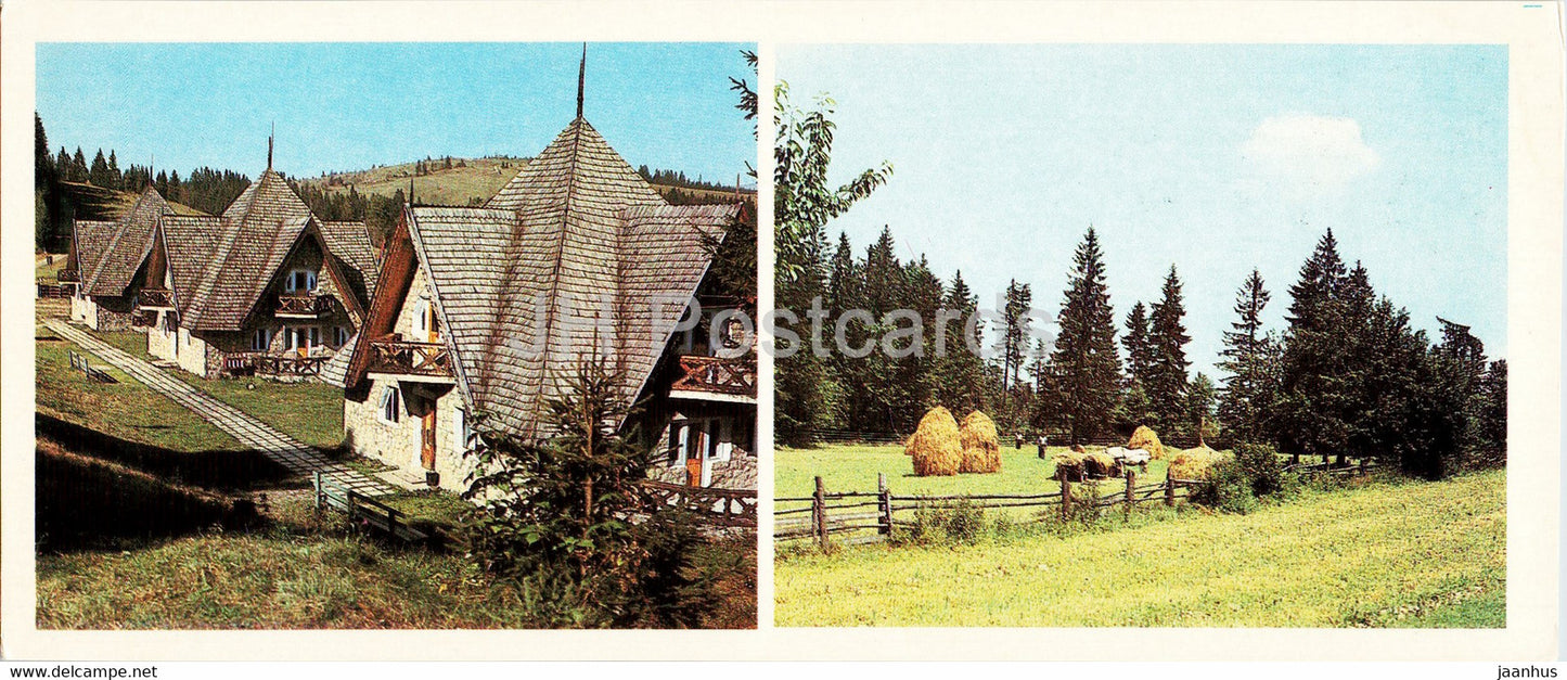Pereval camp site - Vizhnitsa - Hutsul Places - 1986 - Ukraine USSR - unused - JH Postcards