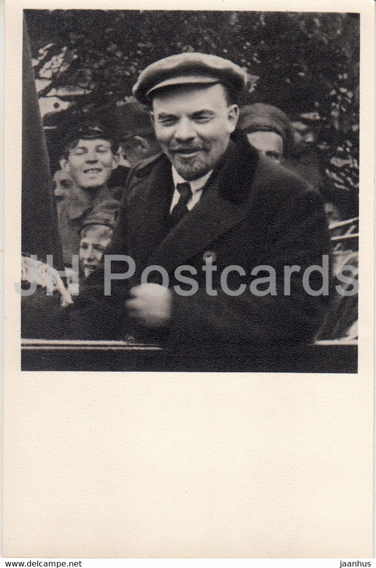 Vladimir Lenin - Moscow May 1st 1919 - from movie - 1964 - Russia USSR - unused - JH Postcards
