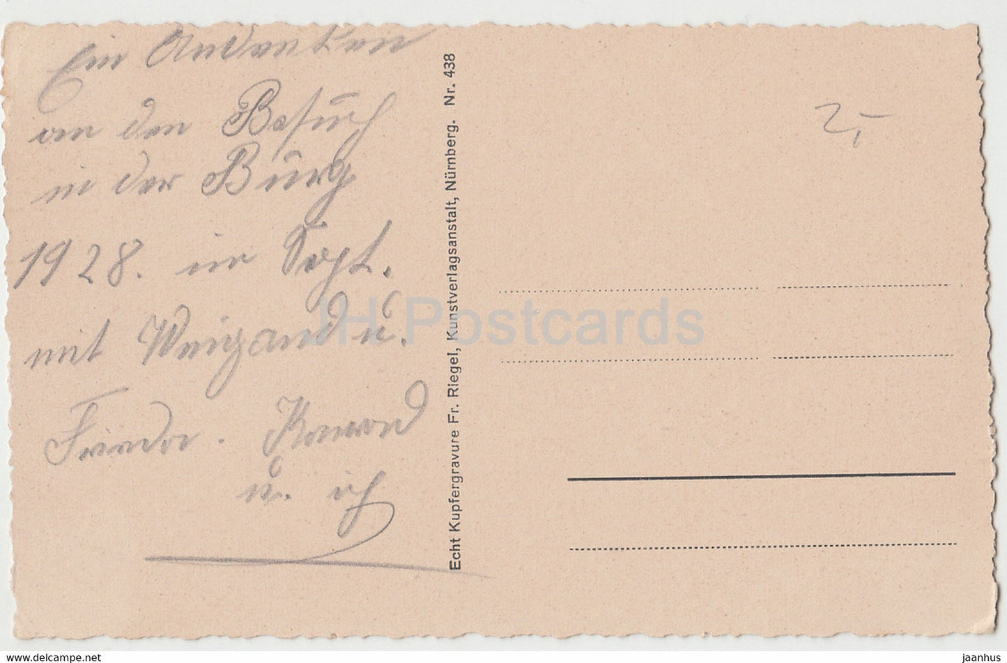 Nurnberg - Burg - Nuremberg - 438 - old postcard - Germany - used
