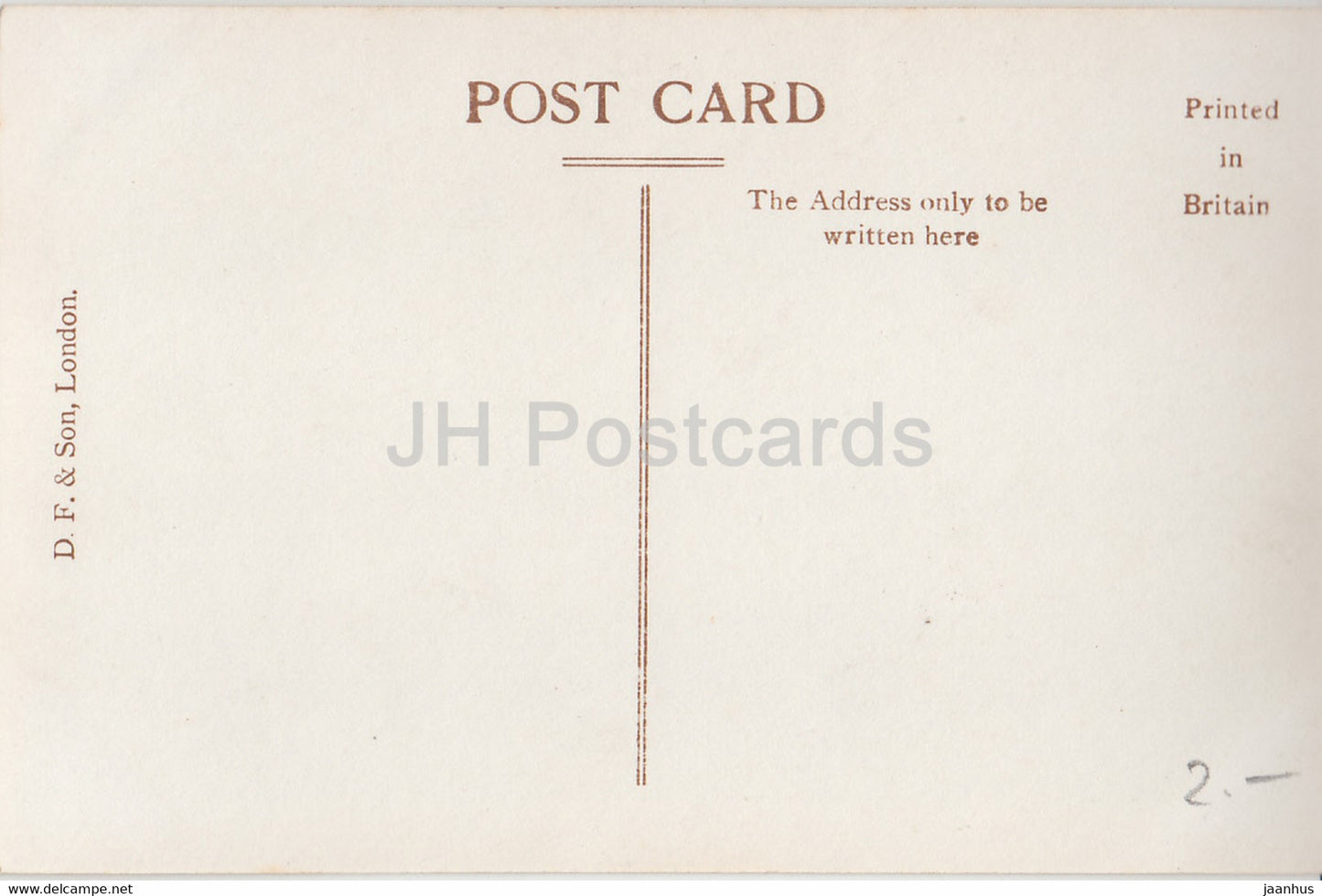 London - Tower Bridge - boat - D F & Son - old postcard - England - United Kingdom - unused