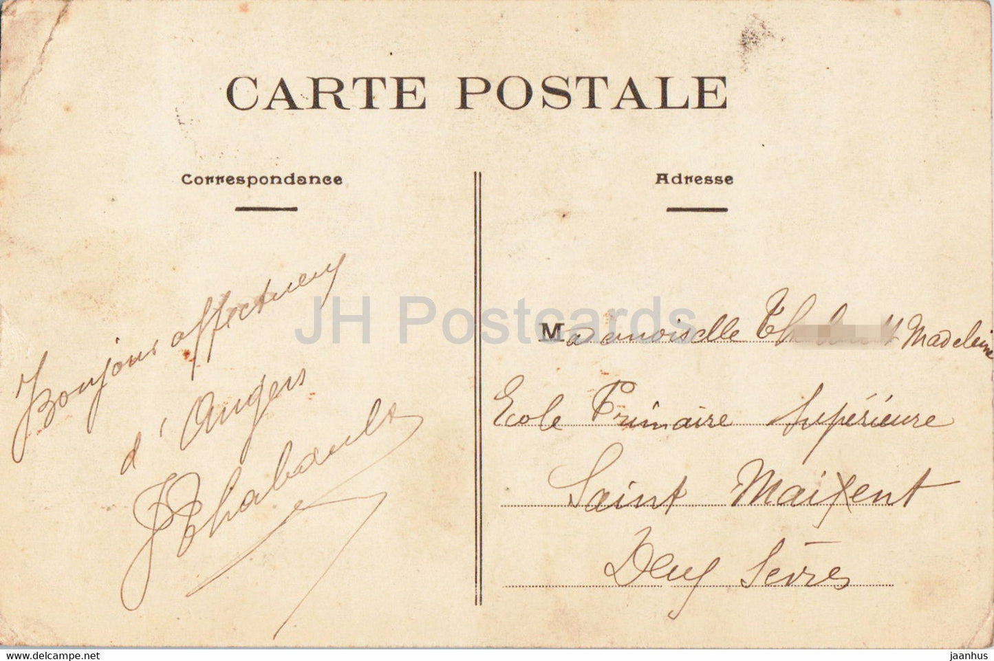 Angers - Musee - Galerie David - museum - 44 - old postcard - 1909 - France - used