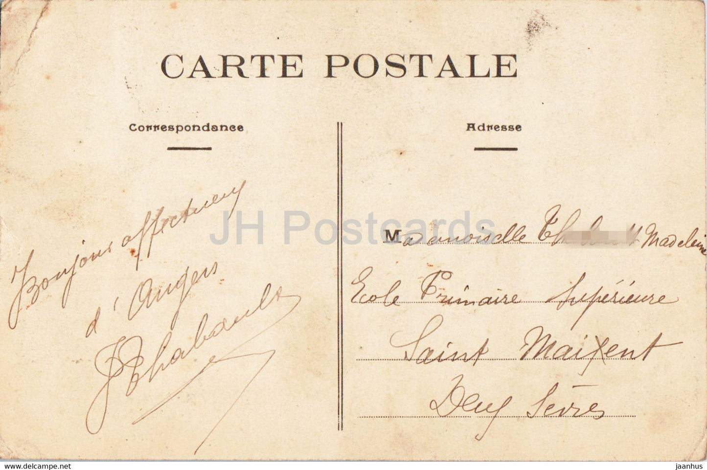 Angers - Musée - Galerie David - musée - 44 - carte postale ancienne - 1909 - France - occasion
