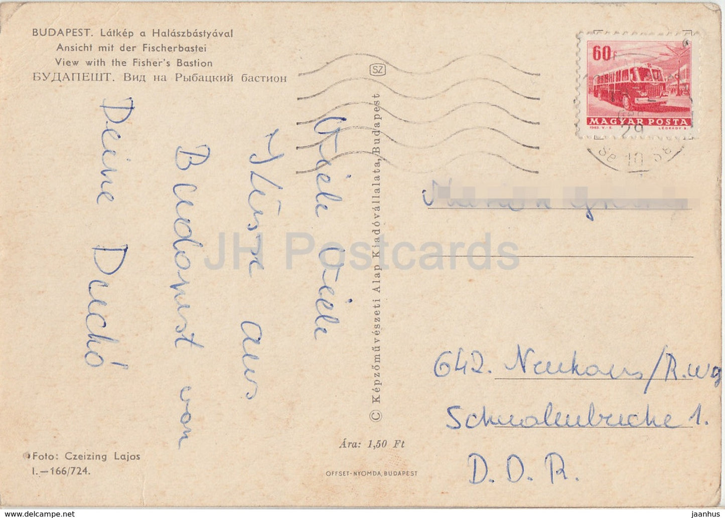 Budapest - Ansicht mit der Fischerbastei - 1972 - Ungarn - gebraucht