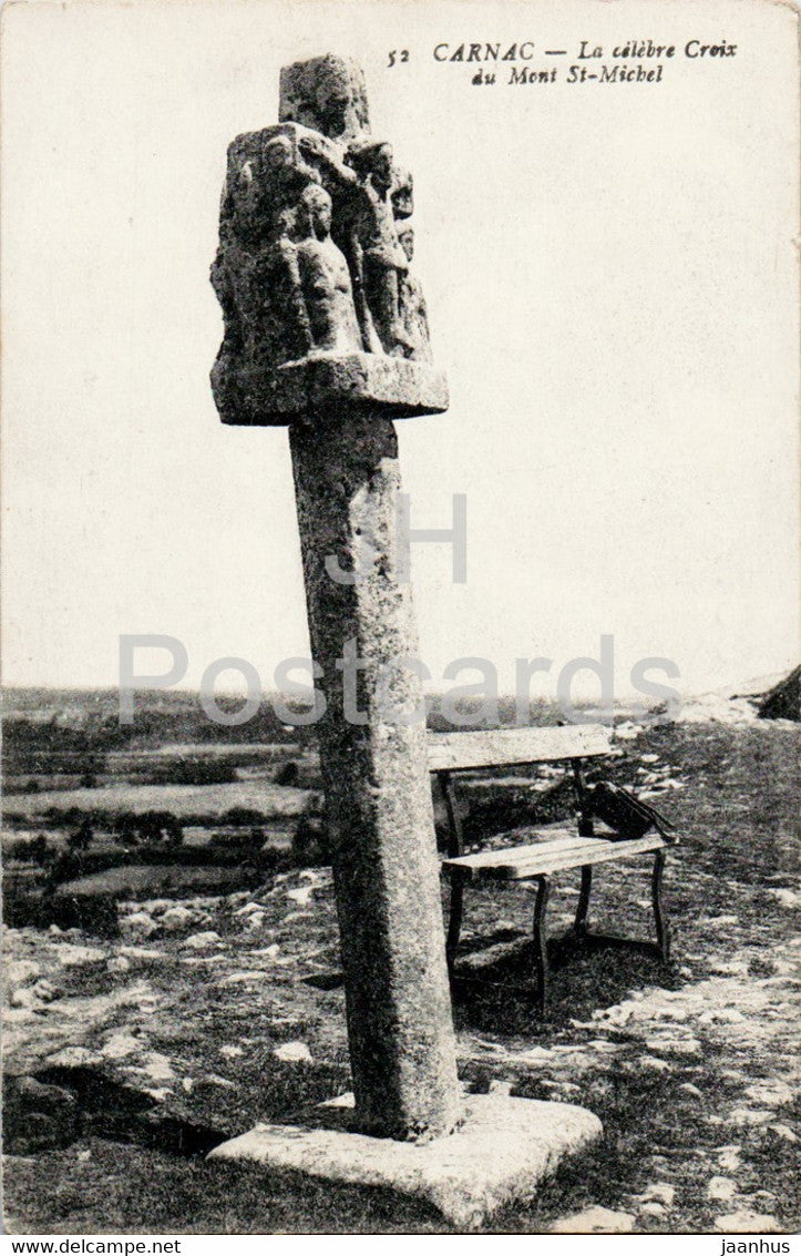 Carnac - La celebre Croix du Mont st Michel - 52 - old postcard - France - unused - JH Postcards