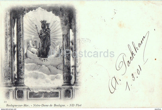 Boulogne sur Mer - Notre Dame de Boulogne - 21 - old postcard - 1901 - France - used - JH Postcards