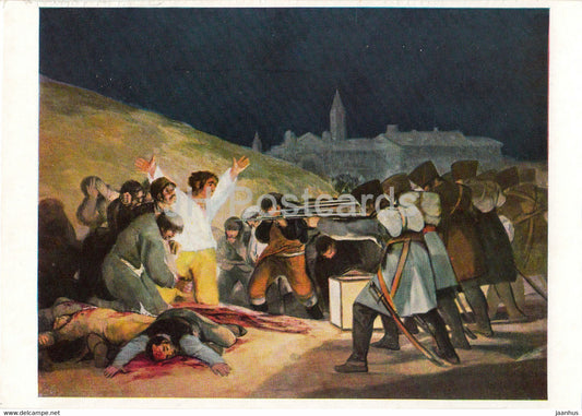painting by Francisco Goya - Erschiessung der Aufstandigen am 3 Mai 1808 - Spanish art -  1969 -Germany DDR - unused - JH Postcards
