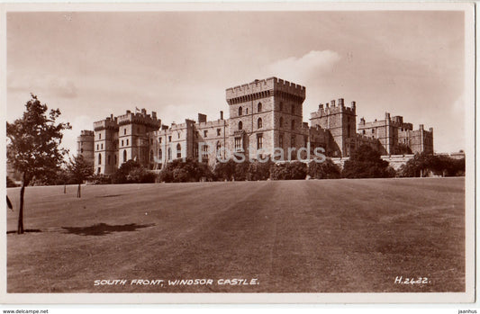 Windsor Castle - South Front - H.2422 - 1952 - United Kingdom - England - used - JH Postcards