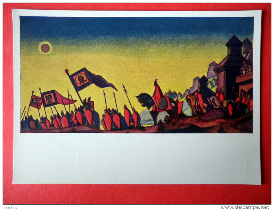 painting by N. Roerich - Igor's Campaign - The Tale of Igor's Campaign - Russian Epic poem - 1961 - Russia USSR - unused - JH Postcards