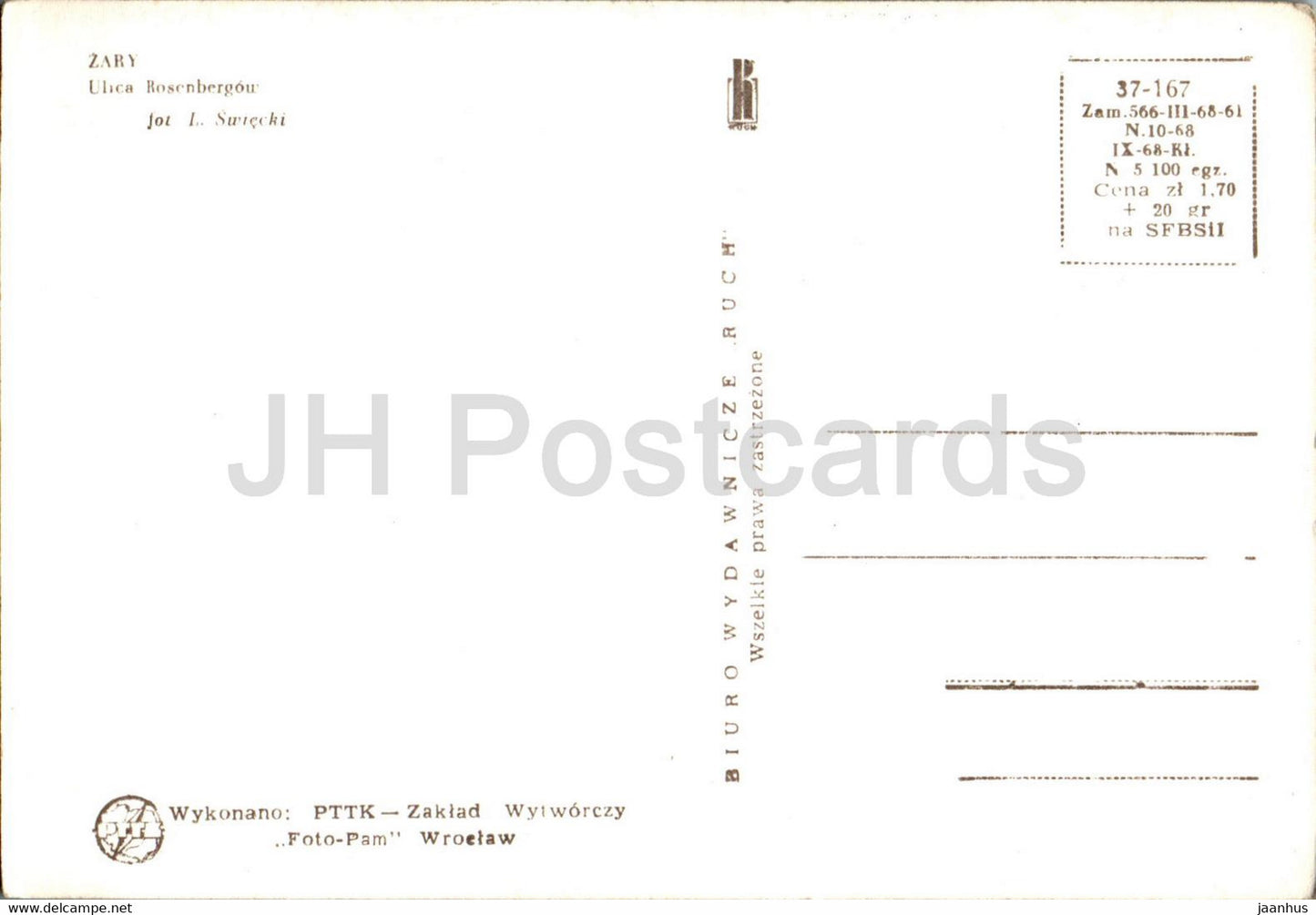 Zary - Ulica Rosenbergow - Rosenbergstraße - Polen - unbenutzt