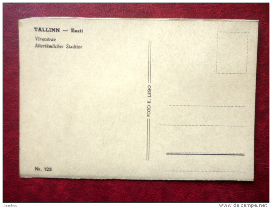 Viru Gates - Old Town - Tallinn - nr 123 - 1920s-1930s - Estonia - unused - JH Postcards