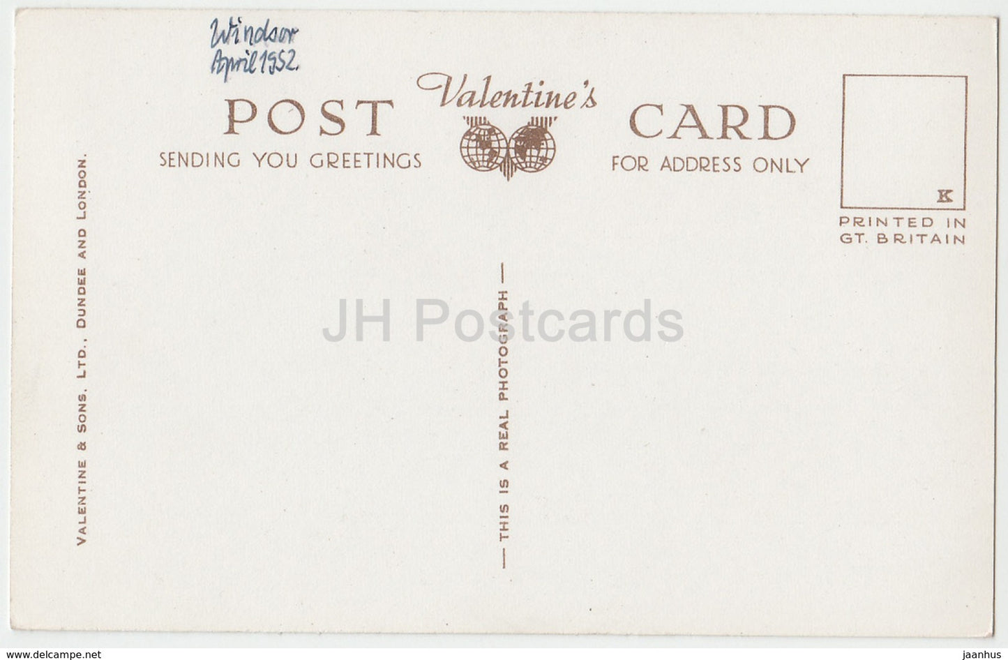 Windsor Castle – Südfassade – H.2422 – 1952 – Vereinigtes Königreich – England – gebraucht