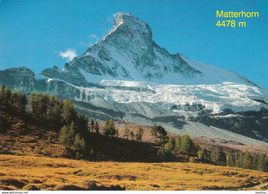 Matterhorn 4478 m bei Zermatt - 4874 - 1990 - Switzerland - used - JH Postcards