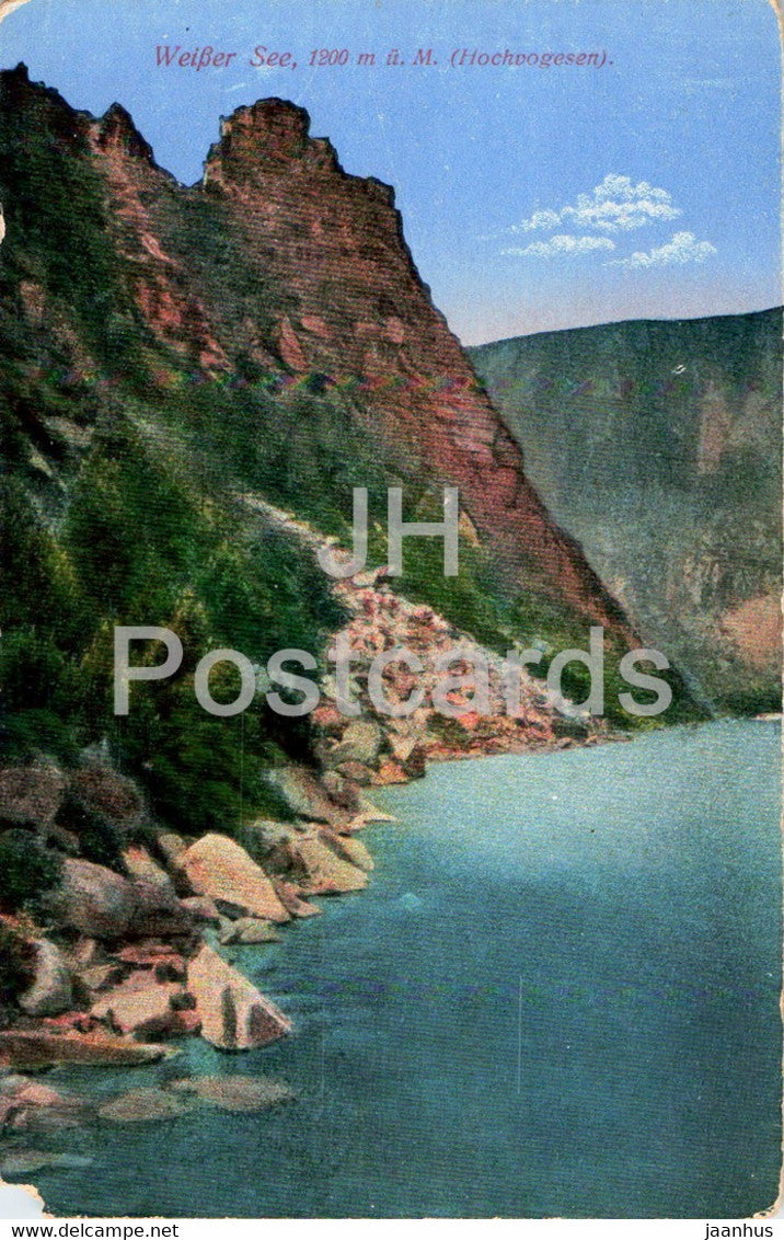 Weisser See 1200 m - Hochvogesen - old postcard - France - unused - JH Postcards