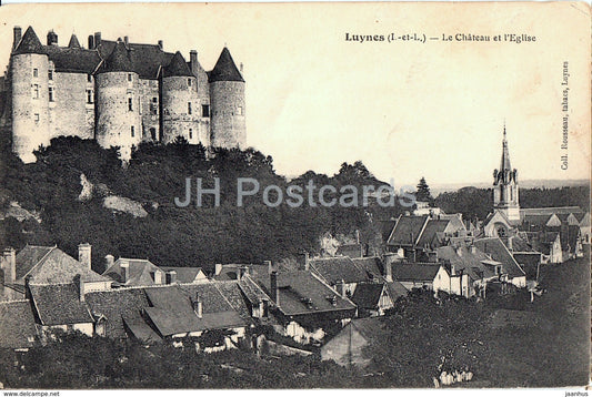 Luynes - Le Chateau et l'Eglise - church - castle - 773 - old postcard - 1914 - France - used - JH Postcards