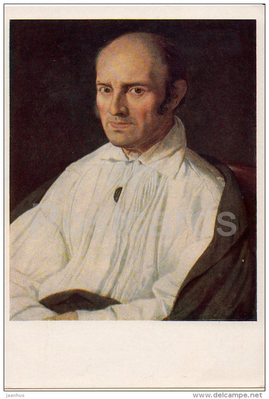 painting by Jean-Auguste-Dominique Ingres - Le Pere Desmarets - man - French art - 1957 - Russia USSR - unused - JH Postcards