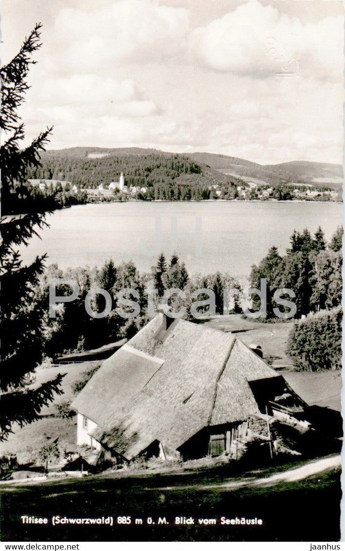 Titisee 885 m - Blick vom Seehausle - old postcard - Germany - unused - JH Postcards