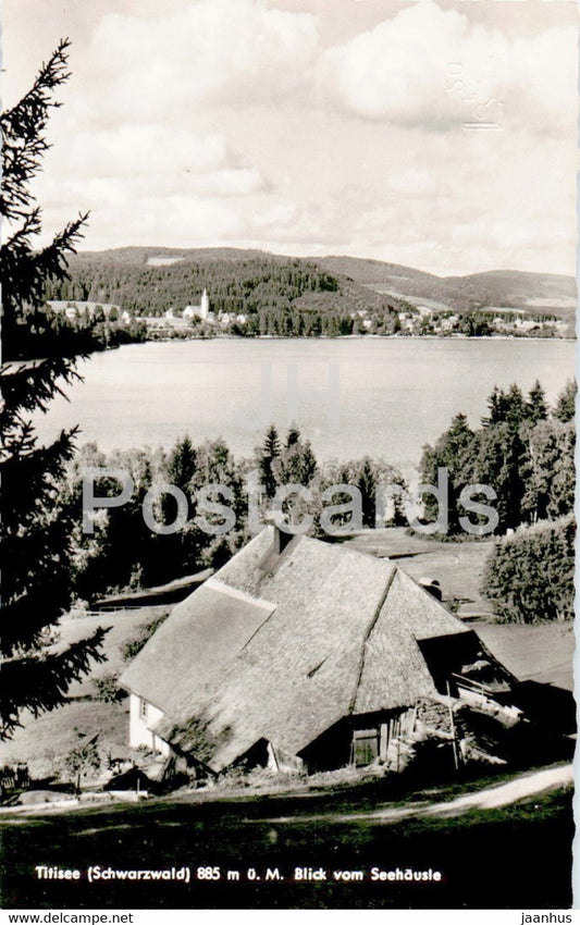 Titisee 885 m - Blick vom Seehausle - old postcard - Germany - unused - JH Postcards