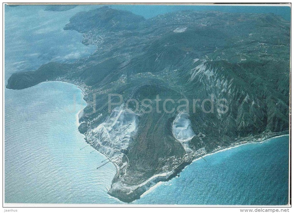 Particolare aereo con le cave di Pomice in evidenza - Isola di Lipari - Eolie - Sicilia - 2 - Italia - Italy - unused - JH Postcards