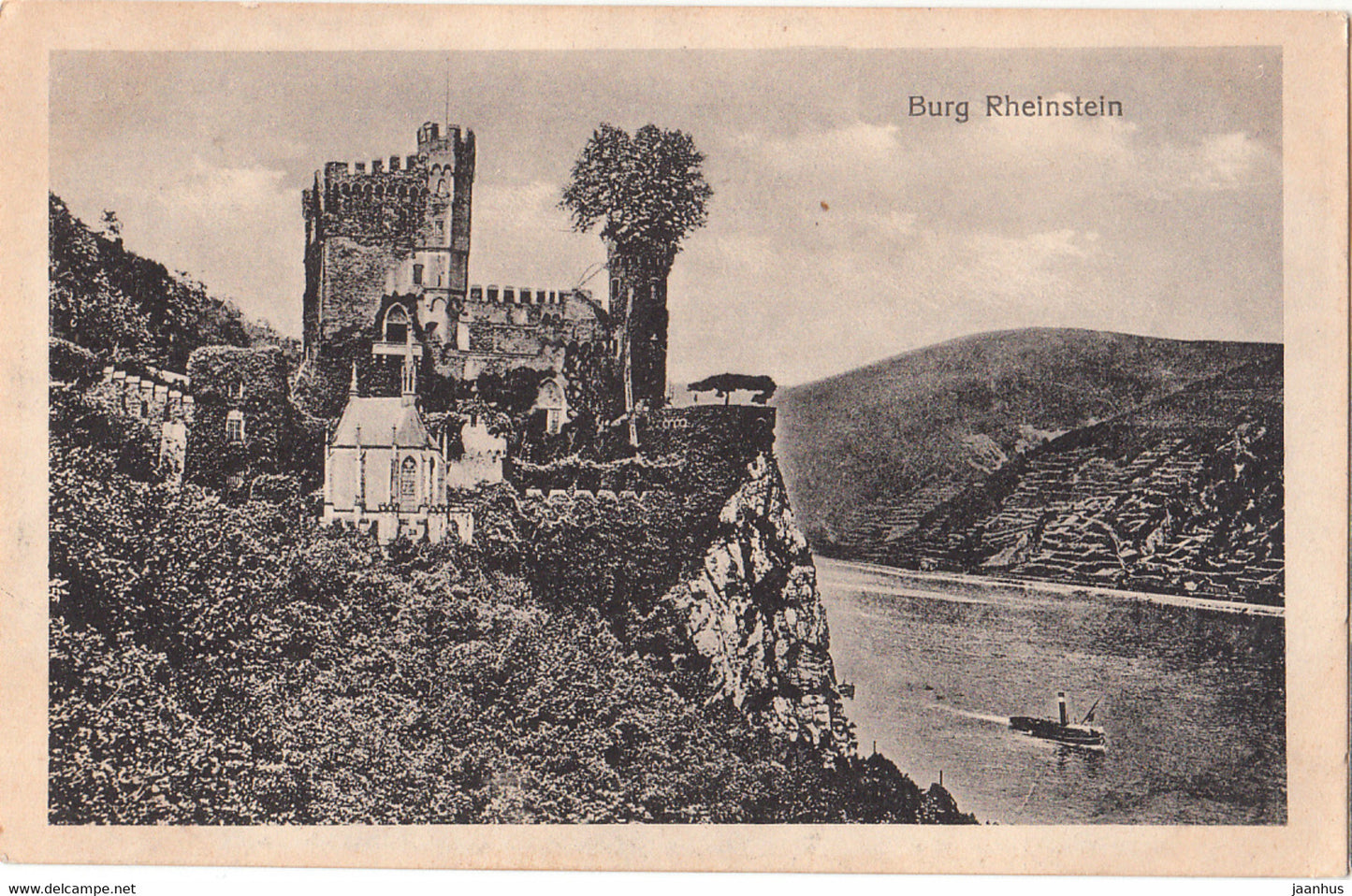 Burg Rheinstein - castle - old postcard - Germany - unused - JH Postcards