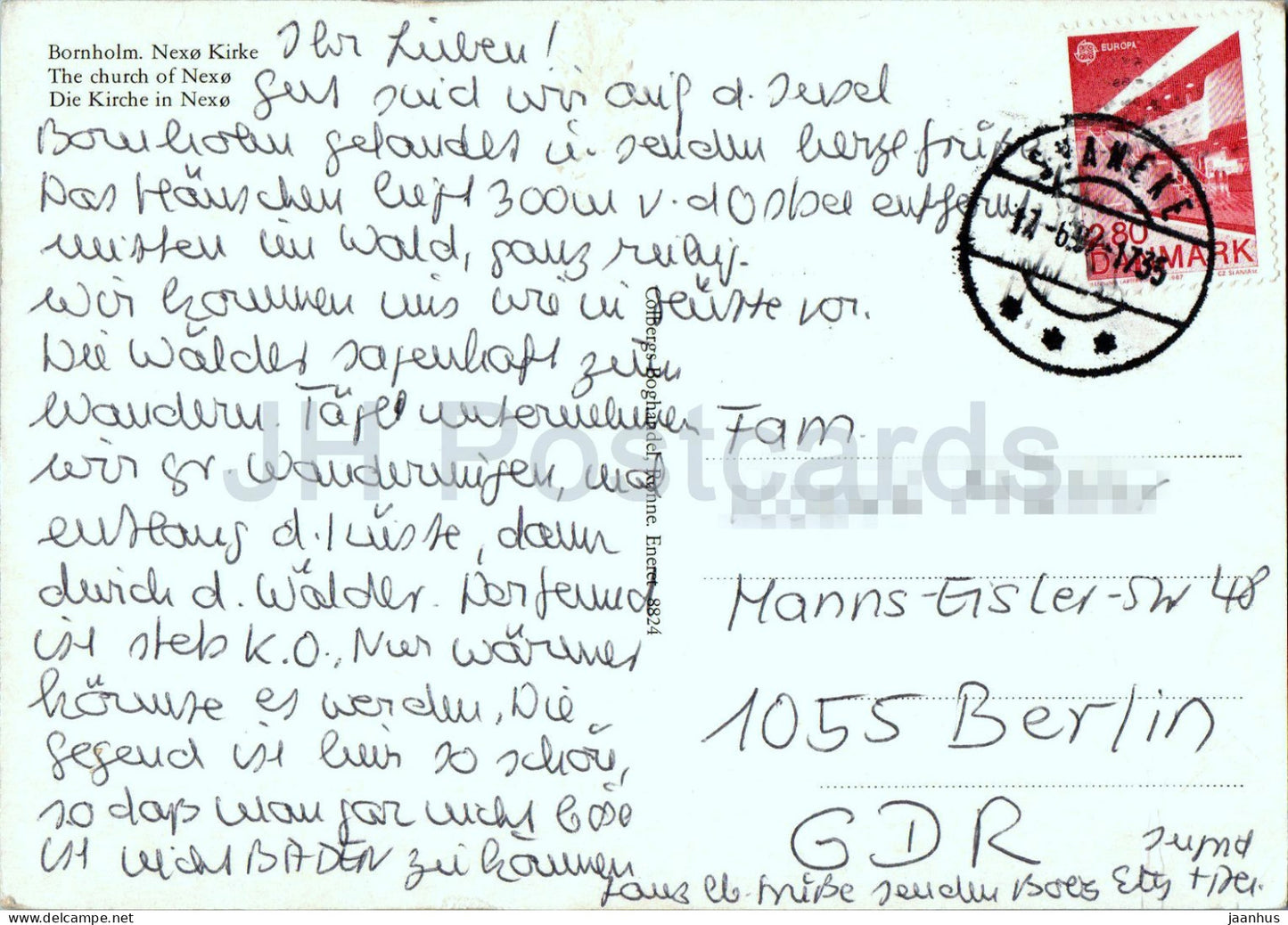 Bornholm - Nexo Kirke - church - 8824 - Denmark - used