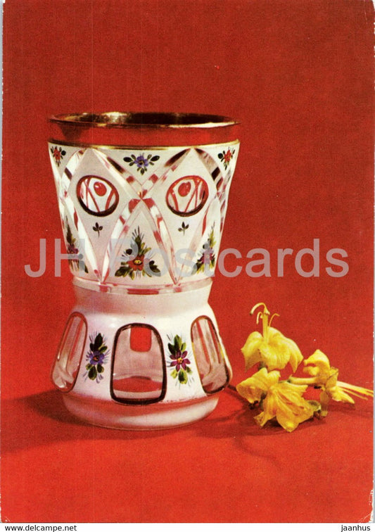 Freundschaftsbecher - Kristall - cup - crystal - Germany DDR - unused - JH Postcards