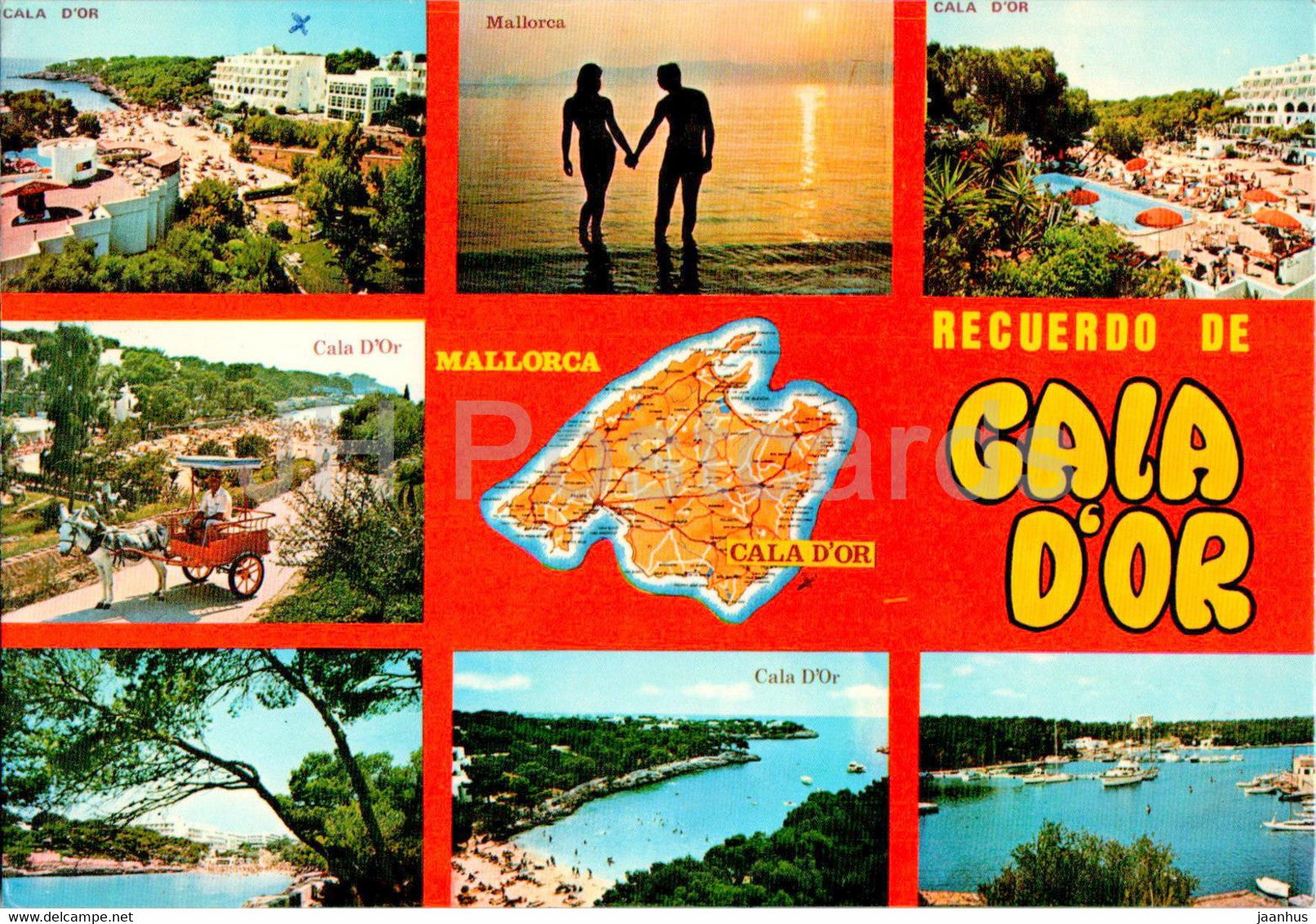 Recuerdo de Cala D'Or - Mallorca - multiview - 1345 - 1980 - Spain - used - JH Postcards