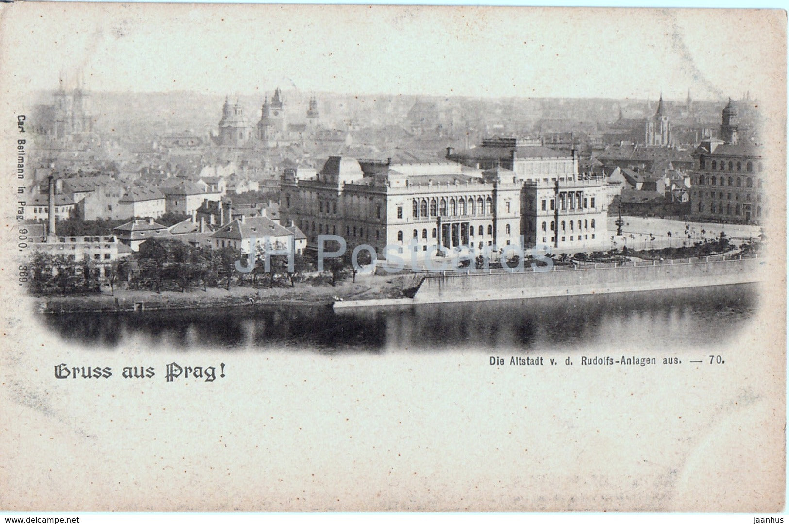 Gruss aus Prag - Praha - Prague - Die Altstadt - Old Town - old postcard - 1909 - Czech Republic - used - JH Postcards