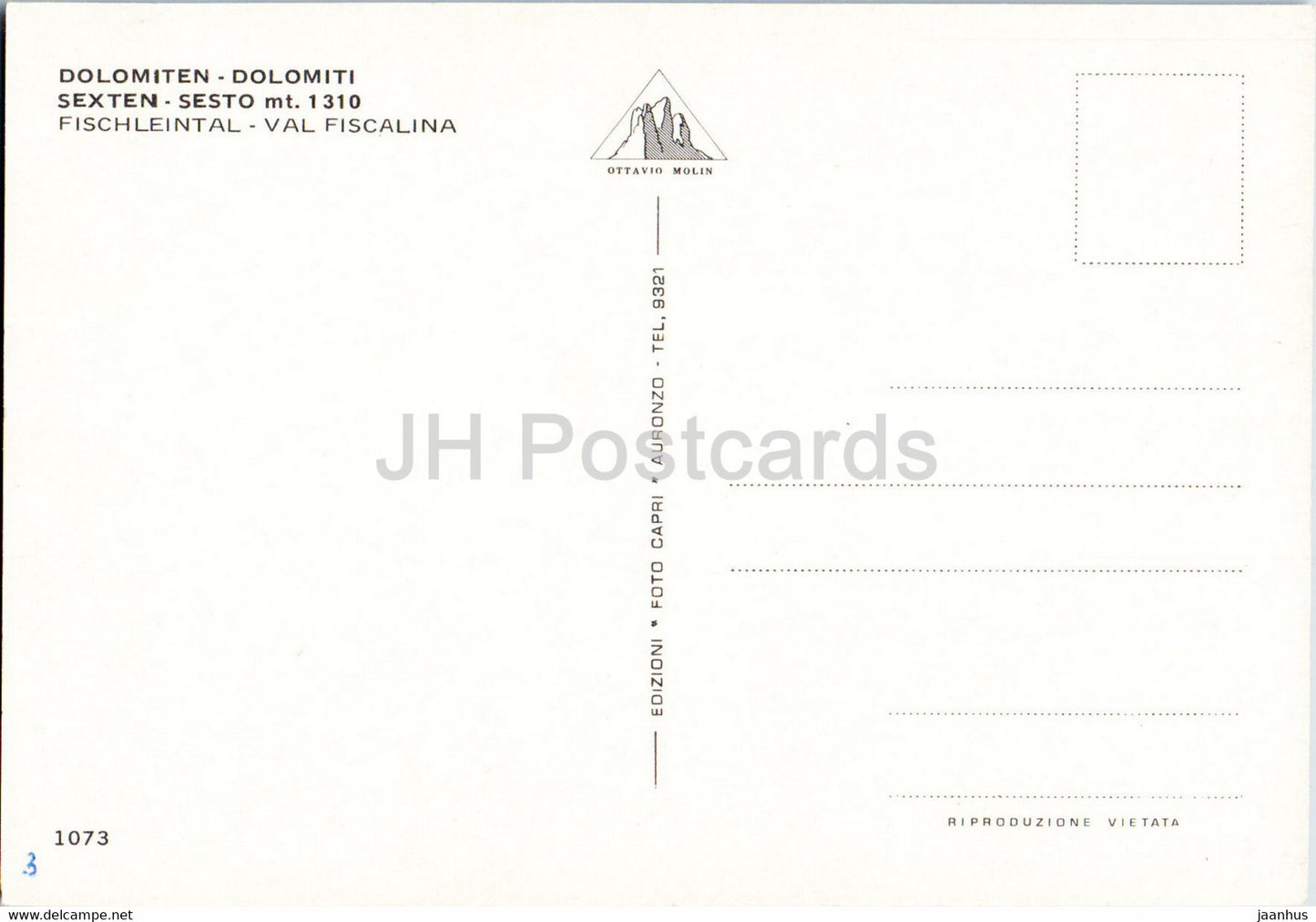 Dolomiten - Dolomiti - Sexten - Sesto - Fischleintal - Val Fiscalina - Hotle Dolomitenhof - voiture - 1073 - Italie - inutilisé