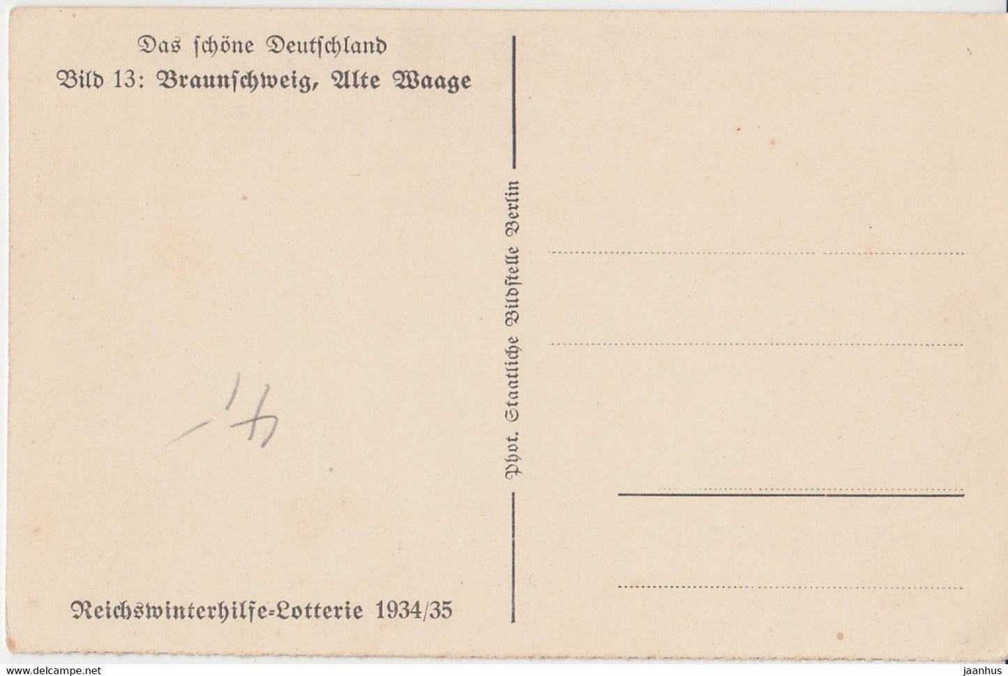 Braunschweig - Alte Waage - Das Schone Deutschland - old postcard - 1934 - Germany - unused