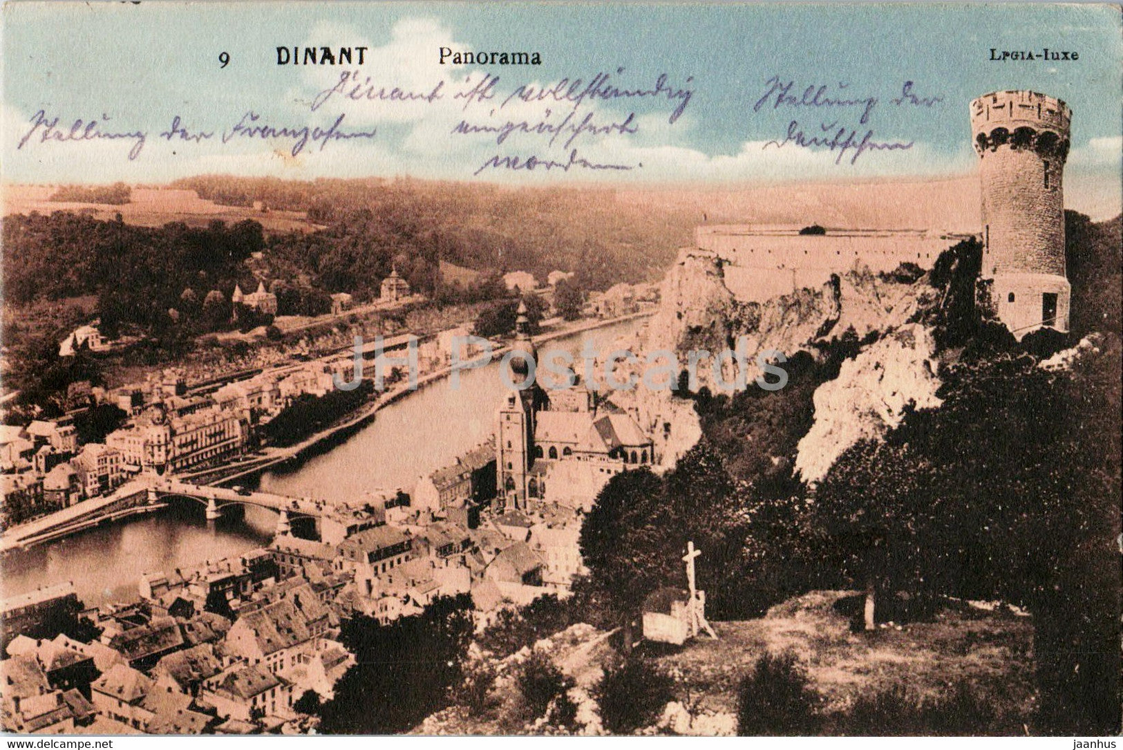 Dinant - Panorama - 9 - old postcard - 1914 - Belgium - used - JH Postcards