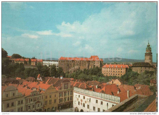 Cesky Krumlov - castle - town hall - Czechoslovakia - Czech - used - JH Postcards