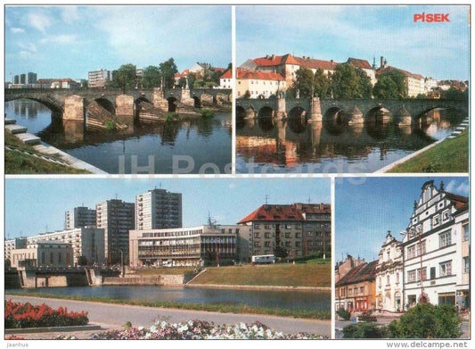 bridge - architecture - Pisek - Czechoslovakia - Czech - unused - JH Postcards