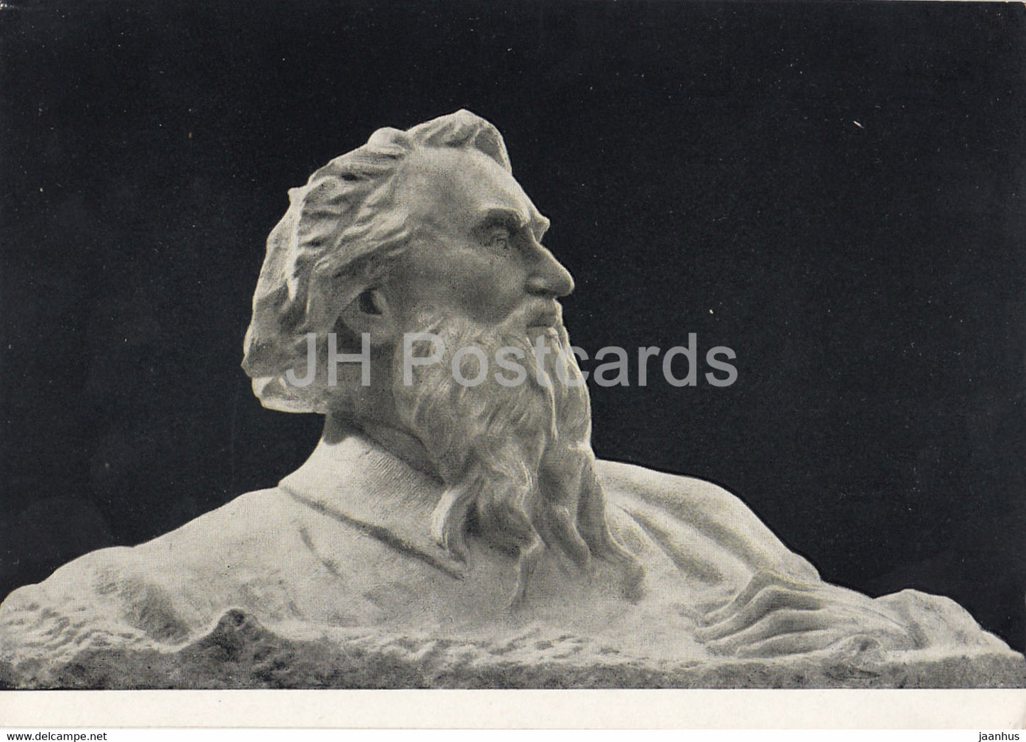 sculpture by S. Konenkov - Self Portrait - Russian art - 1962 - Russia USSR - unused - JH Postcards
