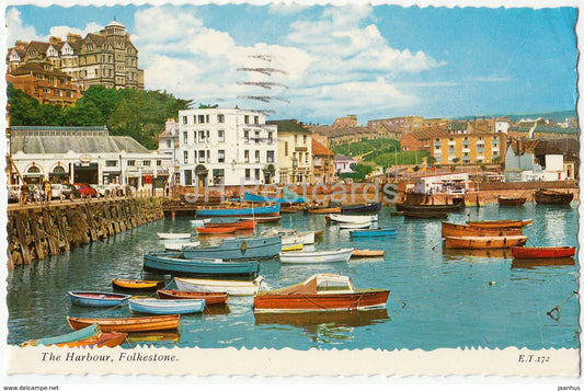 Folkestone - The Harbour - sailing boat - 1969 - United Kingdom - England- used - JH Postcards