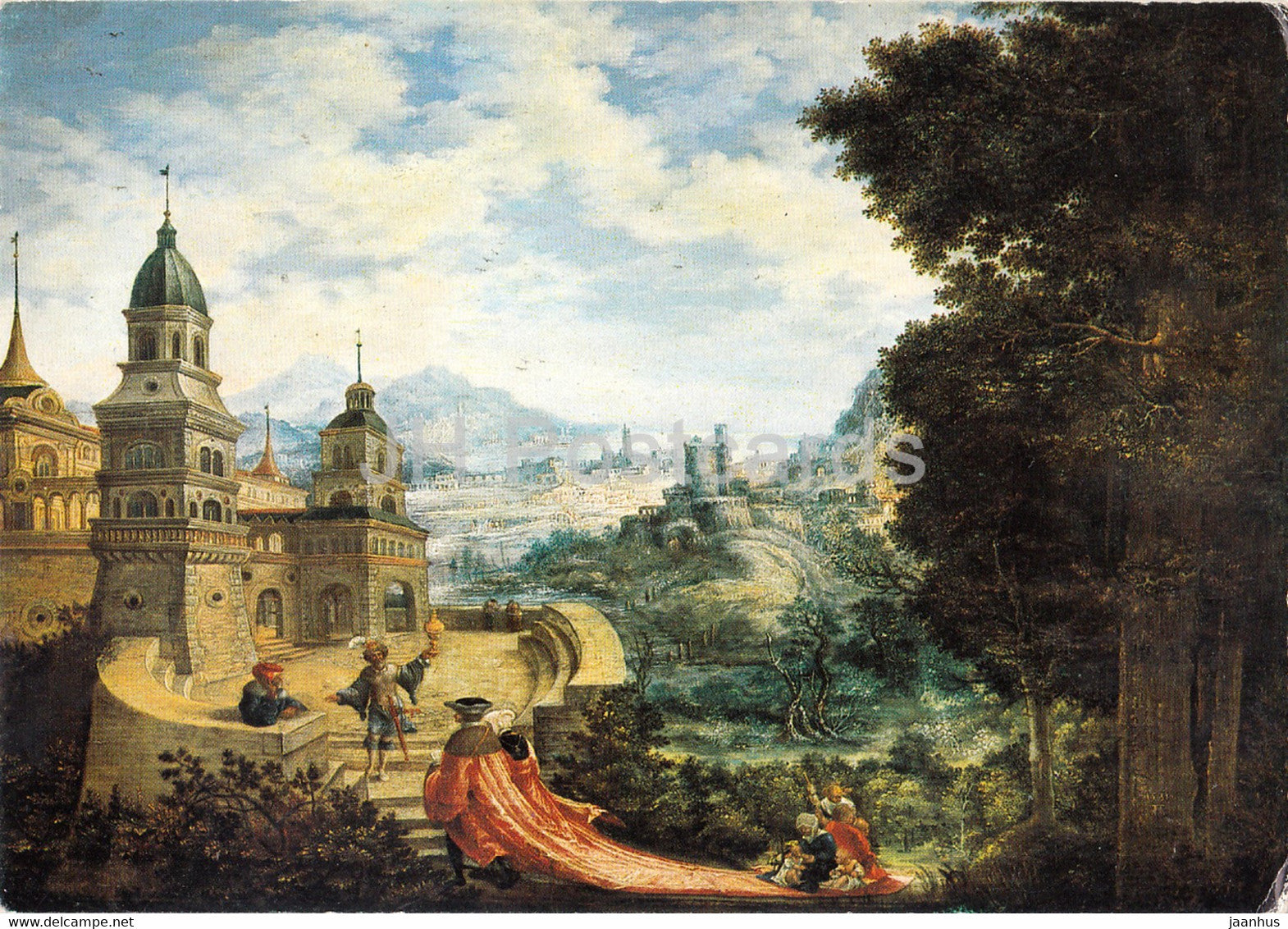 painting by Albrecht Altdorfer - Allegorie - Der Bettel sitzt der Hoffahrt - German art - Switzerland - unused - JH Postcards