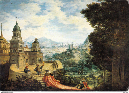 painting by Albrecht Altdorfer - Allegorie - Der Bettel sitzt der Hoffahrt - German art - Switzerland - unused - JH Postcards